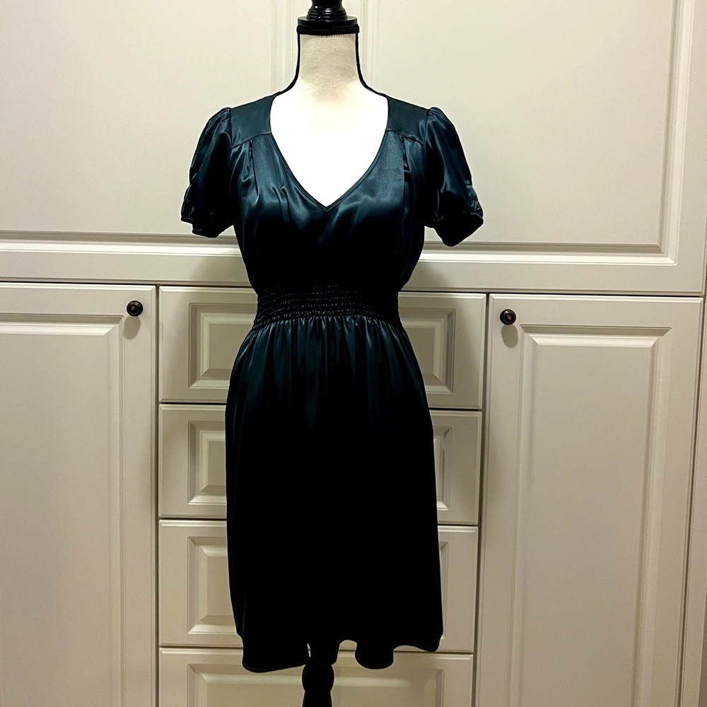 NWOT To the Max vintage v neck puff sleeve dress